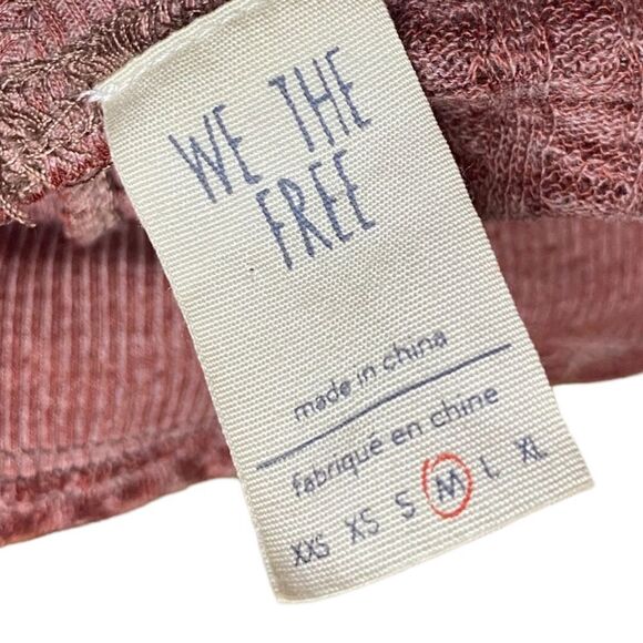 We The Free Wm’s Sz Med Cinnamon Off The Shoulder V Neck Thermal Shirt - Picture 6 of 6